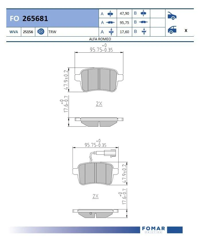 Brake Pad Set, disc brake